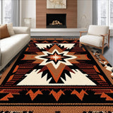 Ultra Soft Area Rug, Non Slip, Stain Resistant, Washable Area Rugs for Living Room, Bedroom, Western Non-Slip Standing Mat for Rustic Decor(Brown)