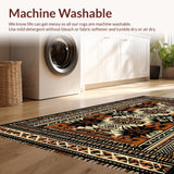 Ultra Soft Area Rug, Non Slip, Stain Resistant, Washable Area Rugs for Living Room, Bedroom, Soft Textured Organic Shapes(Brown)