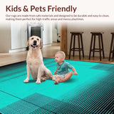 Chic Geometric Teal and Black Blend(Blue)