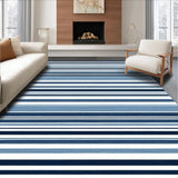Ultra Soft Area Rug, Non Slip, Stain Resistant, Washable Area Rugs for Living Room, Bedroom, Sophisticated Dual-Tone Coastal Motif(Blue)