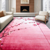 Ultra Soft Area Rug, Non Slip, Stain Resistant, Washable Area Rugs for Living Room, Bedroom, Elegant Cherry Petal Design(Pink)