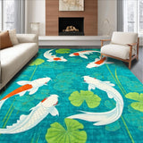 Artistic Nature Themed Indoor Mat(Blue)