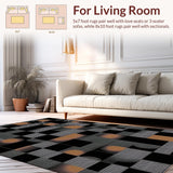 Ultra Soft Area Rug, Non Slip, Stain Resistant, Washable Area Rugs for Living Room, Bedroom, Elegant Earthy Animal Print Aesthetic(Brown)