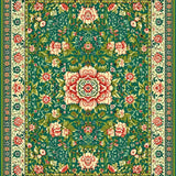Ultra Soft Area Rug, Non Slip, Stain Resistant, Washable Area Rugs for Living Room, Bedroom, Faded Green Boho Bedroom Area Rug(Green)
