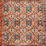 Ultra Soft Area Rug, Non Slip, Stain Resistant, Washable Area Rugs for Living Room, Bedroom, Vibrant Shabby Chic Textured Approach(Red)