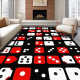 Ultra Soft Area Rug, Non Slip, Stain Resistant, Washable Area Rugs for Living Room, Bedroom, Dynamic Modern Geometric Layout(Red)