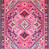 Ultra Soft Area Rug, Non Slip, Stain Resistant, Washable Area Rugs for Living Room, Bedroom, Vibrant Cowboy Theme Mat(Pink)
