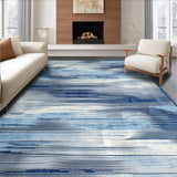 Ultra Soft Area Rug, Non Slip, Stain Resistant, Washable Area Rugs for Living Room, Bedroom, Lively Watercolor Splash Pattern(Blue)
