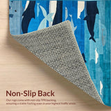 Ultra Soft Area Rug, Non Slip, Stain Resistant, Washable Area Rugs for Living Room, Bedroom, Contemporary Soft-Textured Bath Accessory(Blue)