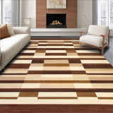 Ultra Soft Area Rug, Non Slip, Stain Resistant, Washable Area Rugs for Living Room, Bedroom, Stylish Retro Lattice Arrangement(Beige)