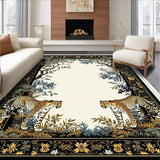 Ultra Soft Area Rug, Non Slip, Stain Resistant, Washable Area Rugs for Living Room, Bedroom, Cheetah Border Wildlife Living Room Rug(Beige)