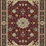 Bold Medallion Art Nouveau Influence(Red)