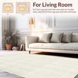 Contemporary Fluffy Circular(Beige)