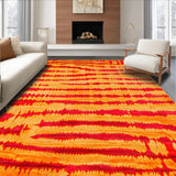 Cozy Abstract Shaggy Texture Delight(Red)