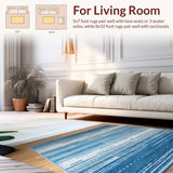 Ultra Soft Area Rug, Non Slip, Stain Resistant, Washable Area Rugs for Living Room, Bedroom, Shaggy Cozy Earthy Tones Ensemble(Blue)