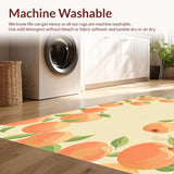 Ultra Soft Area Rug, Non Slip, Stain Resistant, Washable Area Rugs for Living Room, Bedroom, Whimsical Tropical Patterned Delight(Orange)