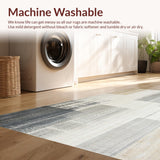 Ultra Soft Area Rug, Non Slip, Stain Resistant, Washable Area Rugs for Living Room, Bedroom, Distressed Area Boho Vintage Floor Cover(Gray)