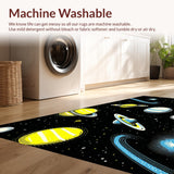 Ultra Soft Area Rug, Non Slip, Stain Resistant, Washable Area Rugs for Living Room, Bedroom, Interstellar Vibrant Universe Aesthetic(Yellow)