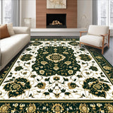 Ultra Soft Area Rug, Non Slip, Stain Resistant, Washable Area Rugs for Living Room, Bedroom, Artisanal Geometric Area(Black)