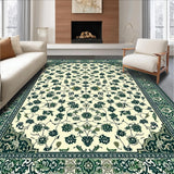 Lush Green Abstract Flourishes(Beige)