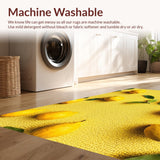 Ultra Soft Area Rug, Non Slip, Stain Resistant, Washable Area Rugs for Living Room, Bedroom, Vibrant Lemon Pattern Bathroom Non-Slip Rug(Yellow)