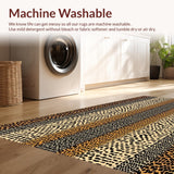 Ultra Soft Area Rug, Non Slip, Stain Resistant, Washable Area Rugs for Living Room, Bedroom, Textured Warm Leopard Vibe(Beige)