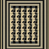 Chic Black Beige Rustic Charm(Black)