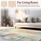 Ultra Soft Area Rug, Non Slip, Stain Resistant, Washable Area Rugs for Living Room, Bedroom, Contemporary Beige Cow Abstract Animal Print Area(Beige)