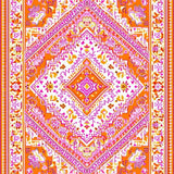 Ultra Soft Area Rug, Non Slip, Stain Resistant, Washable Area Rugs for Living Room, Bedroom, Transitional Patterned Warmth and Color(Orange)