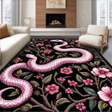Ultra Soft Area Rug, Non Slip, Stain Resistant, Washable Area Rugs for Living Room, Bedroom, Contemporary Soft Floral Vibe(Pink)