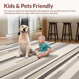 Artful Earthy Abstract Stripes(Beige)