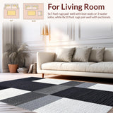 Contemporary Plush Geometric Style(Black)