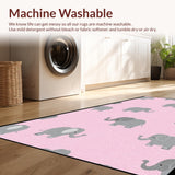 Ultra Soft Area Rug, Non Slip, Stain Resistant, Washable Area Rugs for Living Room, Bedroom, Vibrant Pink Animal Theme Decor(Pink)