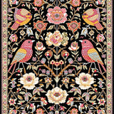 Lively Multicolored Flower(Black)