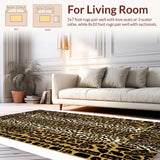 Ultra Soft Area Rug, Non Slip, Stain Resistant, Washable Area Rugs for Living Room, Bedroom, Eclectic Khaki Animal Motif(Beige)