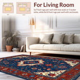 Elegant Blue Toned Geometric Elegance(Red)