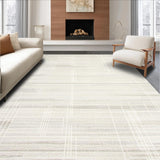 Ultra Soft Area Rug, Non Slip, Stain Resistant, Washable Area Rugs for Living Room, Bedroom, Sleek Neutral Luxe Vibe(Ivory)