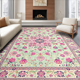 Ultra Soft Area Rug, Non Slip, Stain Resistant, Washable Area Rugs for Living Room, Bedroom, Unique Pastel Linear Composition(Ivory)