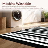 Ultra Soft Area Rug, Non Slip, Stain Resistant, Washable Area Rugs for Living Room, Bedroom, Vibrant Elegant Ogee Pattern(Black)