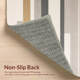Ultra Soft Area Rug, Non Slip, Stain Resistant, Washable Area Rugs for Living Room, Bedroom, Vibrant Modern Random Stripe Motif(Gray)