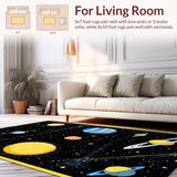 Ultra Soft Area Rug, Non Slip, Stain Resistant, Washable Area Rugs for Living Room, Bedroom, Stellar Educational Play Space(Yellow)