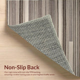Ultra Soft Area Rug, Non Slip, Stain Resistant, Washable Area Rugs for Living Room, Bedroom, Abstract Earthy Tones Elegance(Gray)