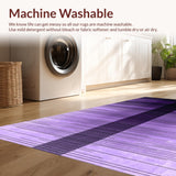 Ultra Soft Area Rug, Non Slip, Stain Resistant, Washable Area Rugs for Living Room, Bedroom, Striking Gradient Color Flow(Purple)