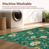 Ultra Soft Area Rug, Non Slip, Stain Resistant, Washable Area Rugs for Living Room, Bedroom, Sophisticated Moss Green Decorative Element(Green)