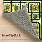 Ultra Soft Area Rug, Non Slip, Stain Resistant, Washable Area Rugs for Living Room, Bedroom, Charming Adventure Playground Aesthetic(Brown)