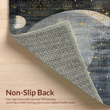 Ultra Soft Area Rug, Non Slip, Stain Resistant, Washable Area Rugs for Living Room, Bedroom, Moonlit Witchy Rug Unique Area Carpet(Gray)