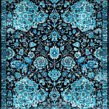 Contemporary Distressed Floral Harmony(Black)