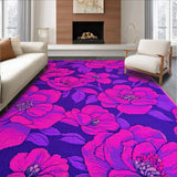Ultra Soft Area Rug, Non Slip, Stain Resistant, Washable Area Rugs for Living Room, Bedroom, Elegant Rich Color Statements(Purple)