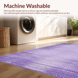 Ultra Soft Area Rug, Non Slip, Stain Resistant, Washable Area Rugs for Living Room, Bedroom, Vibrant Cozy Shaggy Atmosphere(Purple)