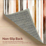 Ultra Soft Area Rug, Non Slip, Stain Resistant, Washable Area Rugs for Living Room, Bedroom, Durable Beige/Brown Stripes(Beige)